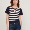 &Isla Naima Stripe Sleeve Keyhole Pullover Ss22