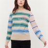 &Isla Jules Striped Embroidered Crew Aw23