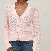 &Isla Petra Pointelle Vee Cardigan Aw22