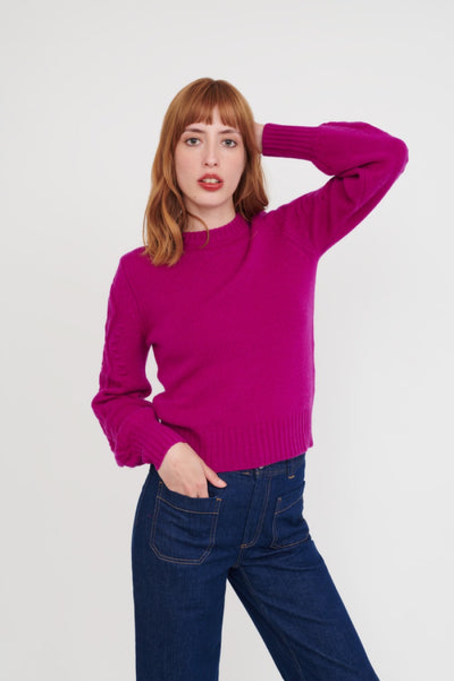 &Isla Seren Cable Sleeve Crew Ss21