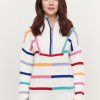 &Isla Conner Striped Half Zip Mock Aw22