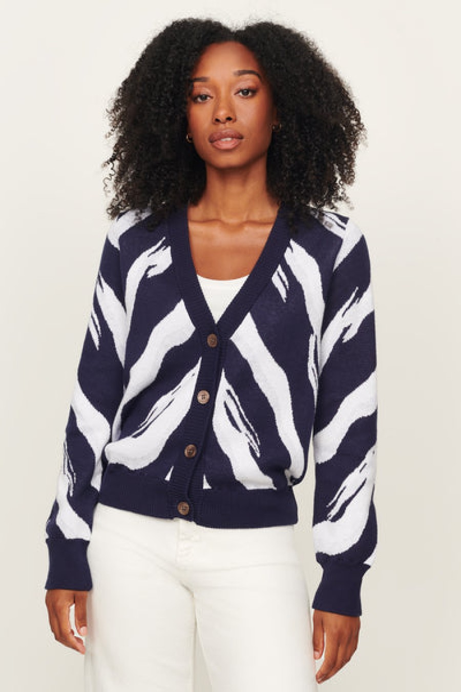 &Isla Mila Zebra Vee Cardigan Ss21