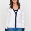 &Isla Elodie Pointelle Vee Cardigan Ss24