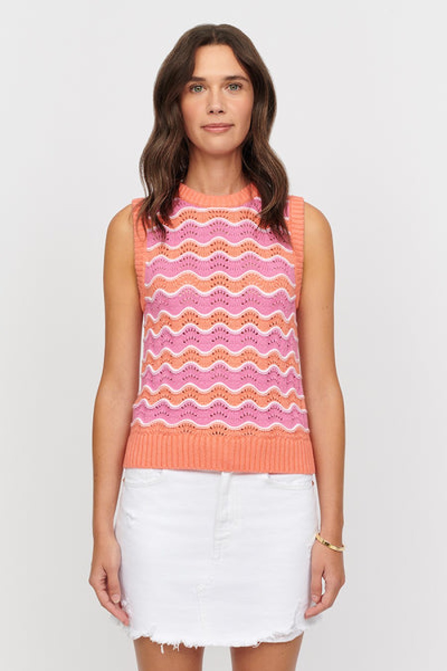 &Isla Chloe Wave Stripe Vest Ss24