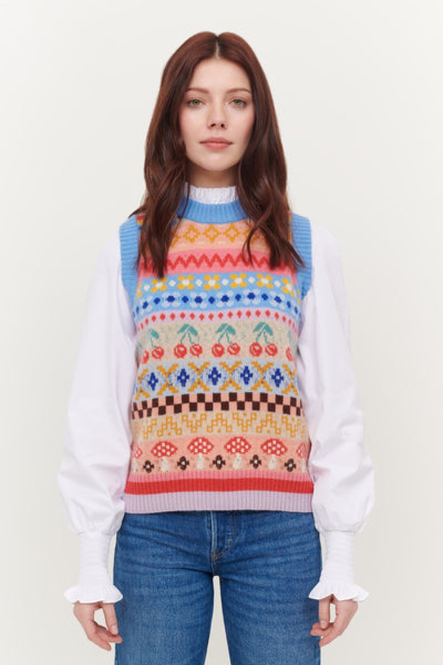 &Isla Harper Fair Isle Vest Aw22